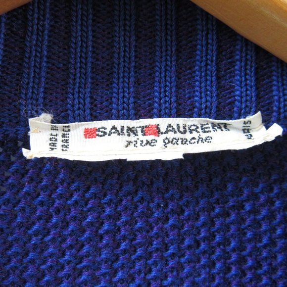 YSL Rive Gauche By Yves Saint Laurent Vintage Cardigan Sweater - Picture 5 of 6